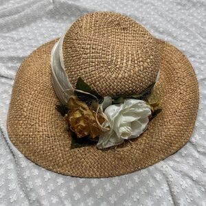 Vintage Deborah Rhodes Mocha Straw Hat NWT